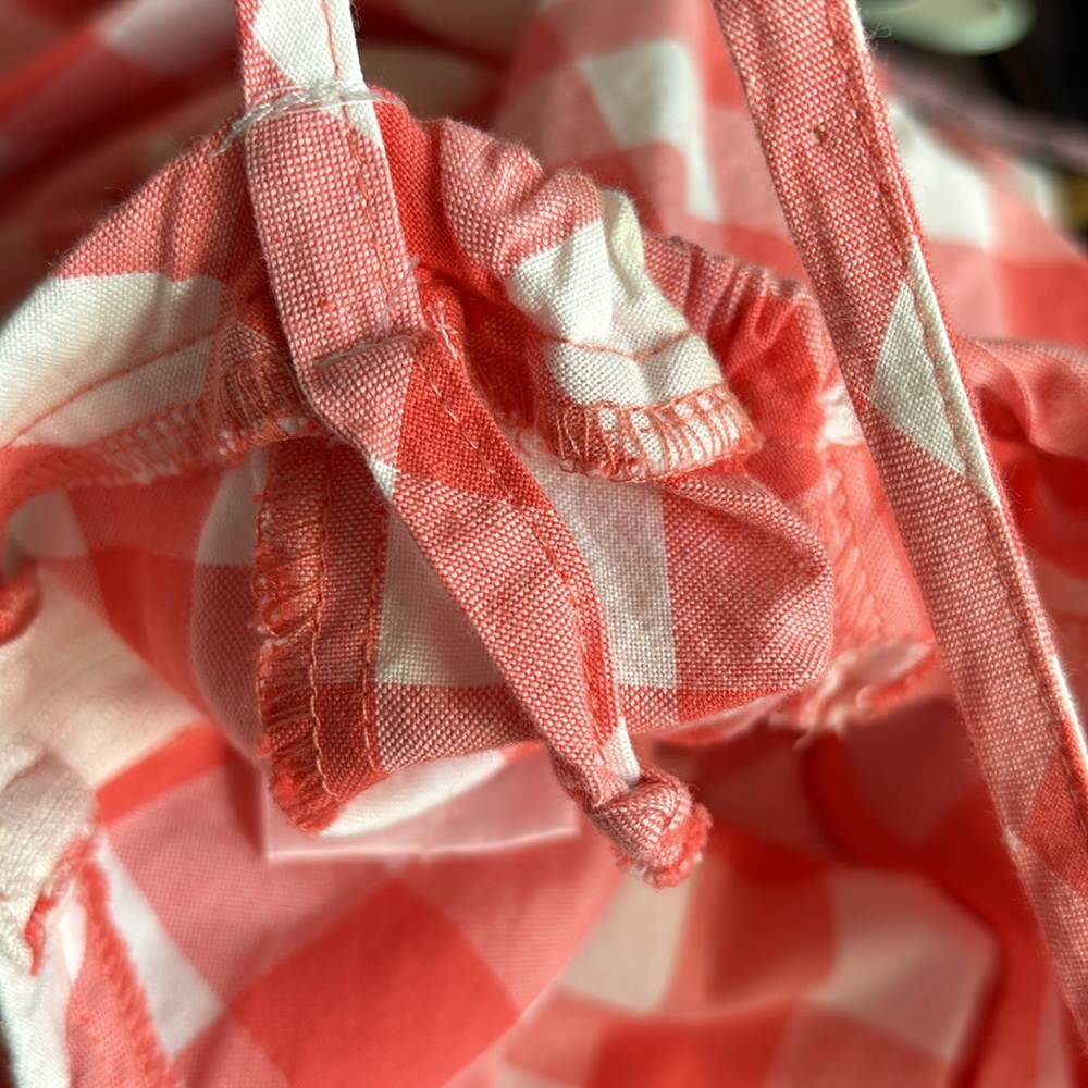 Pink Gingham Midi Dress with Tie Straps - Picture 12 of 16